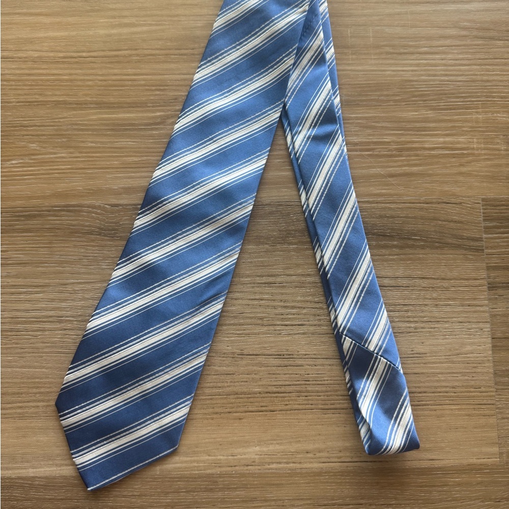 Vintage Versace Blue Striped Men's Tie